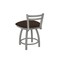 Holland Bar Stool Co 18" Low Back Swivel Vanity Stool, Nickel Finish, Rein Coffee Seat 41118AN025 - alternate 3